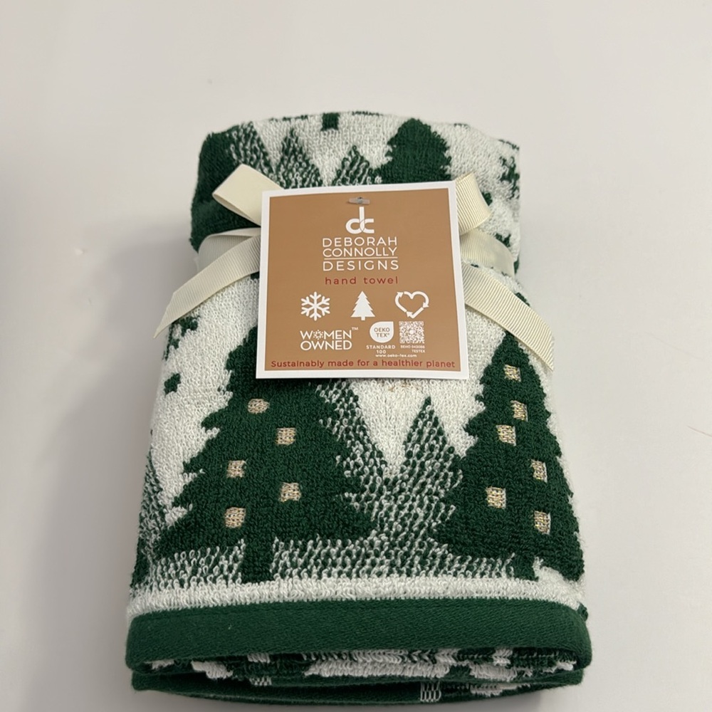 2pc Deborah Connolly Holiday Hand Towel Set - Winter Forest